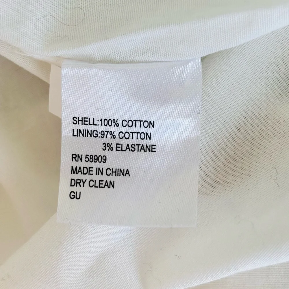 Vineyard Vines Cotton Blouse | White | Size L - Picture 5 of 5
